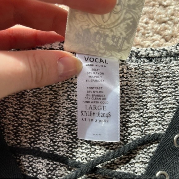 SOLD ✨ Vocal Longline Lace Up Rhinestone Short Sleeve - Picture 3 of 11